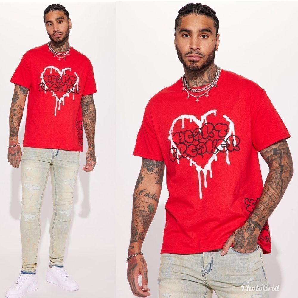 Red Heart Graphic Men's Shirt